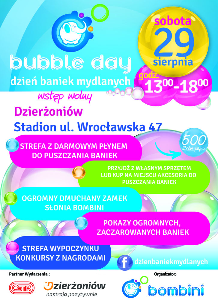 Plakat Bubble Day - Dzień Baniek Mydlanych