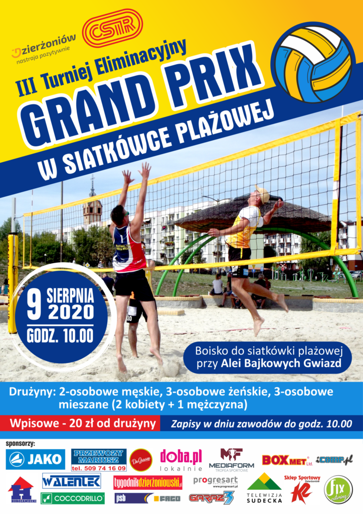 Plakat III Turniej Eliminacyjny Grand Prix w Siatkówce Plażowej